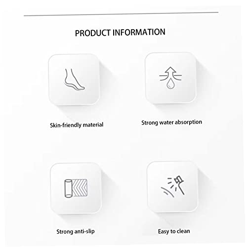 Diatomite Stone Bath Mat Quick Dry Bathroom Mat Non-Slip Bathroom Diatomaceous Earth Bathroom Floor Mat Carpet 40x60 cm Black - color: Black