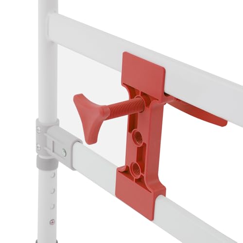 Toilet Safety Rails for Seniors Heavy Duty Toilet Safety Frame, 330Lbs Carbon Steel Adjustable Height and Width, Toilet Grab Bar Arms for Elderly Disabled & Shower, Orange