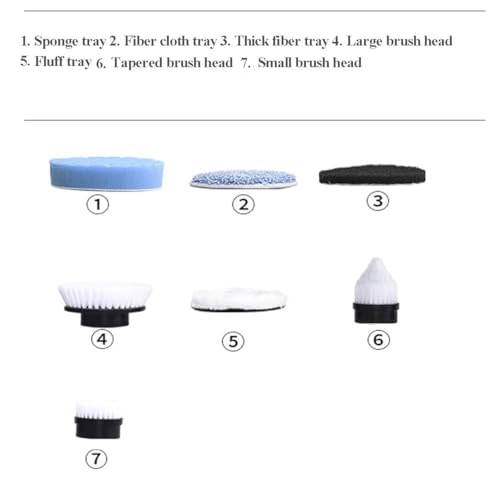 MGLSDeet Electric Spin Scrubber ANS8050/8052 Scrub Brush Replacement Brush Heads 7Pcs Kit