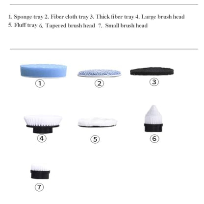MGLSDeet Electric Spin Scrubber ANS8050/8052 Scrub Brush Replacement Brush Heads 7Pcs Kit