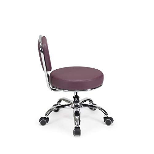Dayton Garage Rolling Seat (Burgundy) Pneumatic, Short Stool with Adjustable Height 13"-15", Perfect for Garage Task, Home Cleaning, Bathroom Short Seat, Technician Task - color: Burgundy