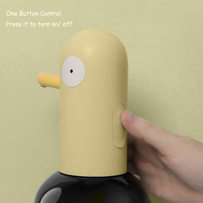 Kids Automatic Soap Dispenser - Cute Duck Touchless Foaming Hand Soap Dispenser, Waterproof USB Rechargeable, Hand- Free Shampoo Dispensers for Bathroom, Kitchen Countertop, Preschool - color: Yellow Duck