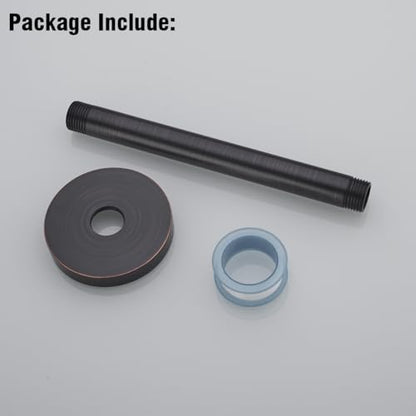 RANDOM 8 Inches Ceiling Mount Shower Arm with Flange,Oil Rubbed Bronze.RD91038-8-ORB - color: 8″Oil Rubbed Bronze(Round Flange)