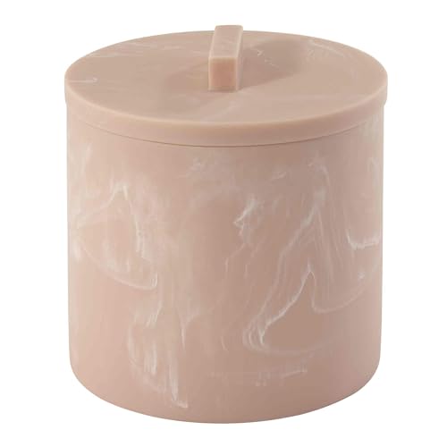 Nicole Miller - Covered Jar, Resin Countertop Accessories, Dorm Room Essentials (Kendall Collection, Clay) - color: Clay, size: 179.2 Ounces