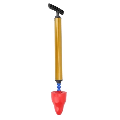 Toilet Plunger, Rubber Reusable Strong Suction High Pressure Drain Blaster Simple Saving Time and Energy Air Pump Toilet Plunger for Kitchen Bathroom Toilet (Red) - size: Red