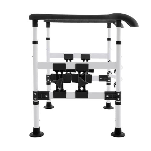 Toilet Safety Rails for Seniors, Stand Assist Aid Adjustable Height and Width Safety Frame with Handrail, Lift Assist Devices for Elderly & Handicap& Disabled, Fits Most Toilet Seats (Black) - color: Black