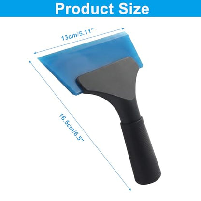 5 Inch Silicone Squeegee, Blue | Non Slip Handle, Streak-Free Cleaning, For Car, Glass, Mirror, Shower, Door, Bathroom - color: Blue