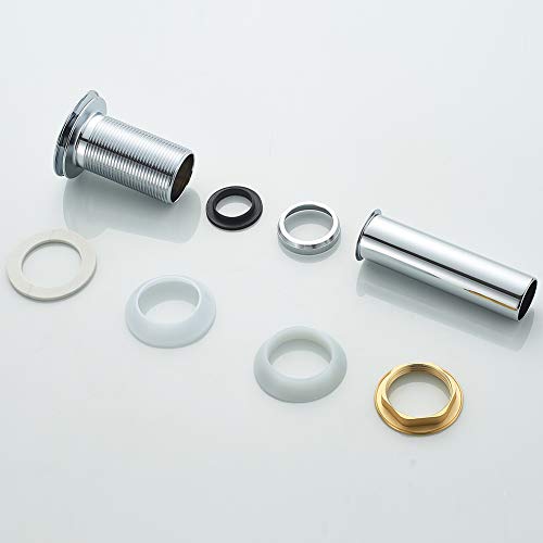 Bathroom Sink Drain Without Overflow with Strainer Basket Detachable Vessel Sink Lavatory Vanity Pop Up Drain Stopper Polished Chrome - color: Chrome, size: Without Overflow