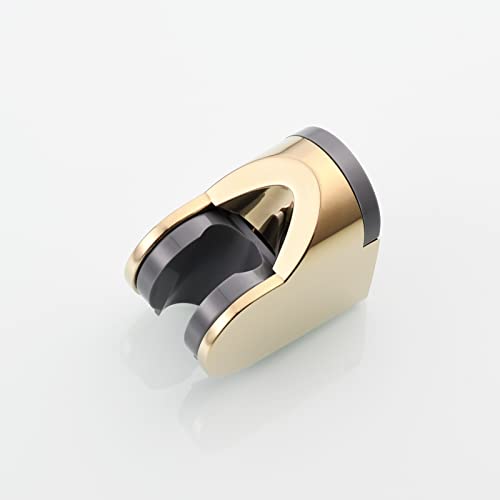 Adjustable Shower Head Holder Wall Mount Handheld Shower Bracket Plastic for Bathroom, Zirconium Gold, ST01J1 - style: Zirconium Gold