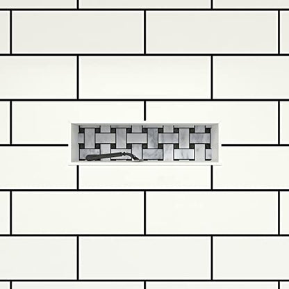 Tile Redi USA Niche Single Recessed Shower Shelf – Black, One Inner Shelf, 16-Inch Width x 6-Inch Height x 4-Inch Depth (RN166S-BI) - size: 6" H x 16" W (1 Shelf)