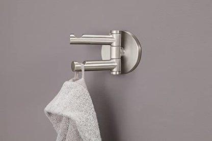 Moen YB0402BN Align Modern Double Swivel Robe Hook, Brushed Nickel - color: Brushed Nickel