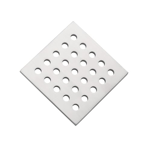 3.75 Inch Square Shower Drain Cover 95MM Floor Drain Grate (Brushed Nickel) - color: Brushed Nickel