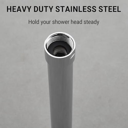 Shower Arm Extender, 6 Inch Extension Arm for Rainfall and Handheld Shower Head, Wall Mount Straight Shower Head Extender Arm Female to Male NPT 1/2 Inch, Polished Chrome - color: Chrome, style: 6-Inch