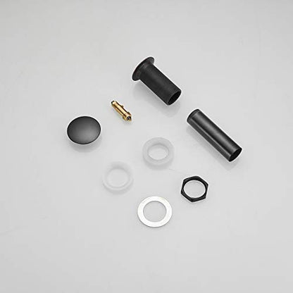 15/8" Bathroom Faucet Vessel Vanity Sink Pop Up Drain Assembly Stopper Plug | Without Overflow Fits Bathroom Standard Sink Hole 1-1/2" to 1-3/4" Oil Rubbed Bronze Push & Seal by Homevacious - color: Oil Rubbed Bronze, style: Without Overflow