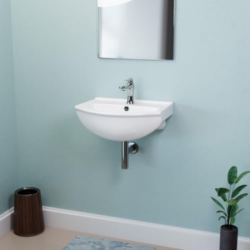 RENOVATORS Supply Manufacturing Tahoe 17-3/4 in. Wall Mounted Bathroom Sink in White with Overflow 21855