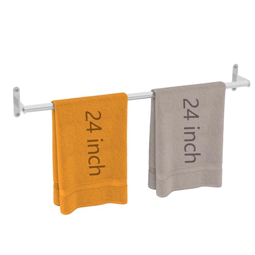JUYSON Single Towel Bar for Bathroom, 24 Inch Towel Rack, Brushed Nickel | Wall Mounted, Stainless Steel, Rust Resistant, Space-Saving Design, Easy Installation - color: Brushed Nickel, size: 24IN (1 Bar)
