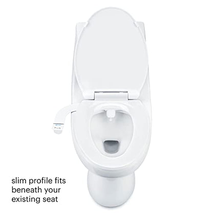 Brondell SS-150W SimpleSpa Thinline Essential Bidet Attachment for Toilet Seats with Adjustable Water Pressure, Side Arm Control, Thin Profile, White (Single Nozzle) - color: White Controls