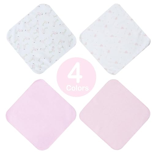 softan Baby Washcloths, 24Pack Baby Wash Cloths Extra Soft & Ultra Absorbent, Baby Towels and Washcloths Face Towel Unisex for Boys Girls Body, Washclothes Gentle on Sensitive Skin, 9x9 Flamingos - color: Flamingos