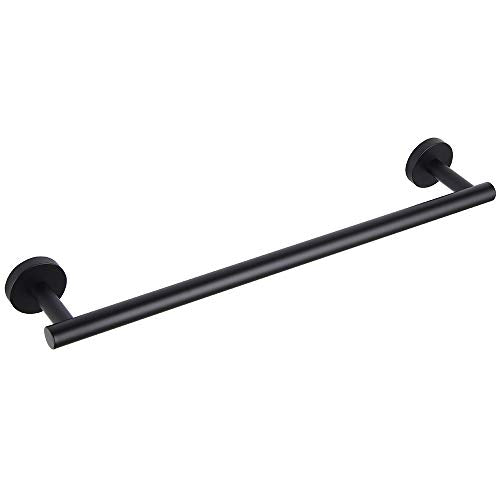 GERZWY Bathroom Towel Bar 18" Stainless Steel Towel Bar Matte Black Contemporary Style Wall Mount for Bath Kitchen AG1101C45-BK - color: Black, size: 18 Inch (Pack of 1)