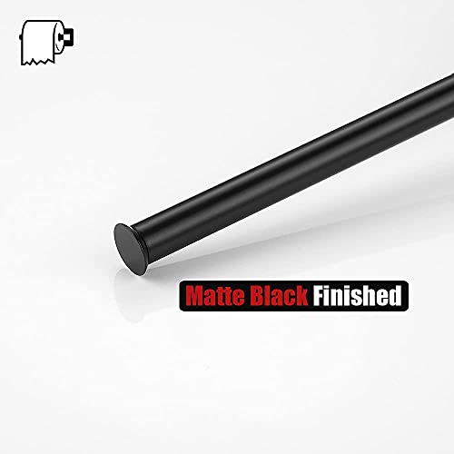 JQK Toilet Paper Storage Stand Matte Black, 304 Stainless Steel Thicken 0.8mm Tissue Reserve Holder 3 Rolls Dispenser for Bathroom, TPS180-PB - color: Black & Black Base