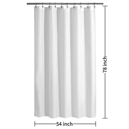 ALYVIA SPRING 54x78 Stall Waterproof Fabric Shower Curtain or Liner White | 2 Magnets, Soft Cloth & Hotel Quality, Machine Washable, Light-Weight, Long Stall Size - color: White, size: 54"W x 78"L (Pack of 1)