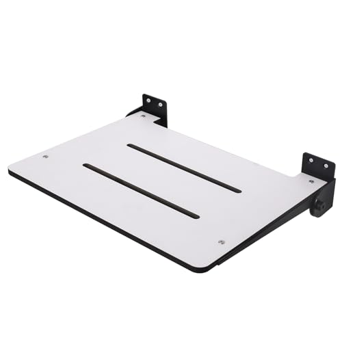 Folding Shower seat Wall Mounted, 20 inch Folding Shower Chair, fold Down Shower seat, Foldable Shower seat, fold up Shower seat, 304 Stainless Steel and Spray Process (White, 20 INCH) (18 INCH)