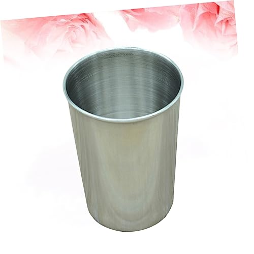 Luxshiny 2pcs Stainless Steel Toothbrush Tumbler Cup Set 180ml Bathroom Rinsing Cups for Home Use Sturdy Silver Water Tumblers for Mouthwash and Beverages