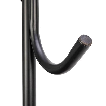 Household Essentials Hinge-It Clutterbuster Steel Valet Family Towel Bar, Black - color: Black