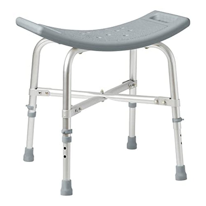 Medline Heavy Duty Shower Chair Bath Bench Without Back, Bariatric Bath Chair Supports up to 550 Lbs - style: Bench