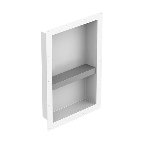 EZ NICHES New Ready for Tile Recessed Bathroom Shower Shampoo Shelf Niche (2" Divider Insert for 14" Width) - size: 2" Divider Insert for 14" Width