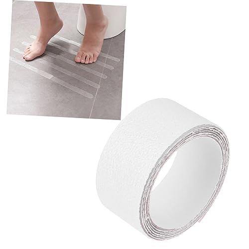 Amosfun 3Rolls Transparent Peva Bathtub Slip Decals of Self Adhesive Bathroom Stickers Safety Stickers for Tub Shower Floors Easy to Apply Non Slip Protection