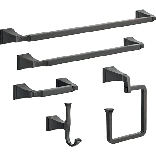 DELTA FAUCET 75135-RB Dryden Wall Mounted Double Towel Hook in SpotShield Venetian Bronze - color: Venetian Bronze, size: (Pack of 1)