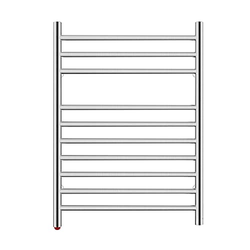 HEATGENE Compact Towel Warmer, Heated Towel Rack, Dual Install, Brushed | Compact Wall-Mounted Heated Towel Rack For Small Bathrooms With Plug-In Or Hardwired Installation, Brushed - color: Brushed, size: H 31.92 × W 19.7