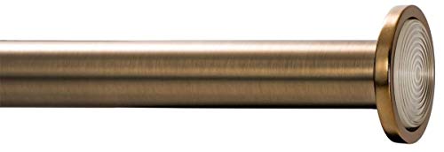 Ivilon Tension Curtain Rod - Spring Tension Rod for Small Windows or Shower, 16 to 24 Inch. Warm Gold - color: Warm Gold