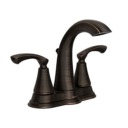Moen WS84876BRB Tiffin Two-Handle High Arc Bathroom Faucet, Mediterranean Bronze