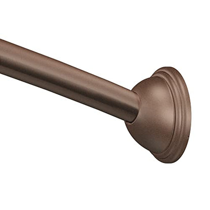 Moen CSR2165OWB 5-Foot Curved Fixed Mount Shower Curtain Rod with Pivoting Flanges, Old World Bronze - color: Old World Bronze