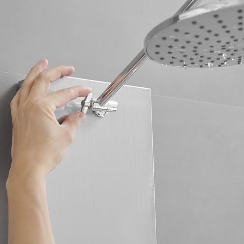 Rainfall Shower Tower Shower Panel System, Round Head,Stainless Steel with 6 Body Jets Massage, 3 IN 1 Bathroom Shower Wall Mount, Brushed Nickel and Chrome - color: Brushed Nickel with Chrome