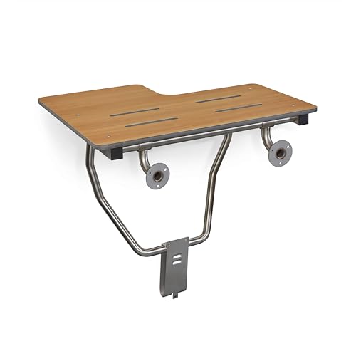 Seachrome 28" x 22.5” Teak Reversible Folding Transfer Tub/Shower Seat, ADA Compliant - color: Teak, size: 28 x 22.5