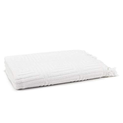 East'N Blue Troya Premium Rayon Derived from Bamboo Bath Towel (White) - color: White