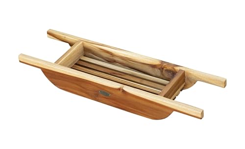 EcoDecors, 29 inch, Bath Tray for Tub, Bath Tub Tray Wood, Bathtub Table, Caddy for Bathtub in Natural Teak - style: 29" Caddy