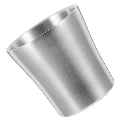 Stainless Steel Toothbrush Holder Cup Travel Tumbler for Bathroom Use Lightweight Metal Rinse Mug Simple Silver for Men Women and Students