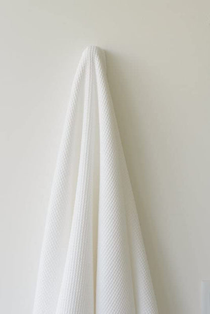 Cozy Earth Waffle Bath Towels, Mini Textured Waffle Weave Pattern | 60% Cotton 40% Viscose from Bamboo Bath Towels 30 x 58 Inches, Soft and Absorbent Terry, 2 Pack White - color: White, size: Bath Towel