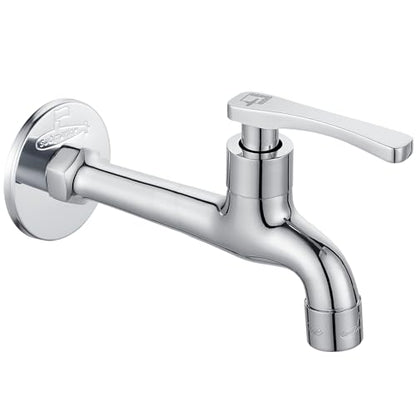 SUBMARINE Wall Mounted Balcony Mop Sink Faucet, Chrome Brass Single Handle Cold Faucet, Used for Bathroom Mop Sink, Kitchen Sink, Balcony and Garden