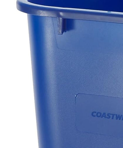 COASTWIDE Professional Plastic Indoor Recycling Wastebasket Without Lid, Blue,Plastic, 7 Gallon (CW56432) - color: Blue, size: 7 Gal., style: 1 Pack