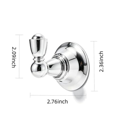 4 Pack 2-3/4inch Polished Chrome Robe Hooks | Solid Zinc Alloy | Wall Mounted | Coat Hooks | Hooks Wall Mounted Robe Hooks | For organization in bathrooms entrances. - color: Polished Chrome