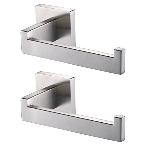 KOKOSIRI Toilet Paper Roll Holder Brushed Nickel Toilet Paper Holder Stainless Steel for Kitchen Bathroom Dispenser Wall Mounted, 2 Pack, B2003BR-P2 - color: Brushed Nickel, size: Without Shelf(2 Pack)