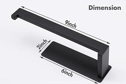 Hand Towel Holder, Strong Self Adhesive Hand Towel Ring, Thicken SUS304 Stainless Steel Hand Towel Bar/Rack, No Drilling Modern Hand Towel Hanger (Matte Black, 9 in) - color: Matte Black, size: 1 Pack 9 In