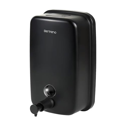 Commercial Soap Dispenser Wall Mount Stainless Steel Soap Dispensers Liquid Manual Anti-Leak Pump Hand Soap Dispenser for Bathroom Kitchen Black (28 fl.oz./800ml) - color: Black, size: 800ml