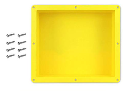 16" x 14" Single Shelf Recessed Shower Niche with Mounting Screws Included, Mounts Flush with 1/2" Backerboard, Ready to Tile, Easy to Install and Waterproof - size: 16" x 14" Single Shelf