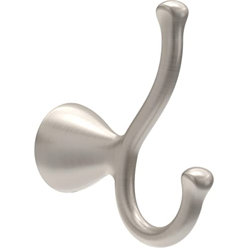 Delta ARV35-DN Arvo Double Towel Hook Bath Hardware Accessory in Brushed Nickel - size: (Pack of 1)